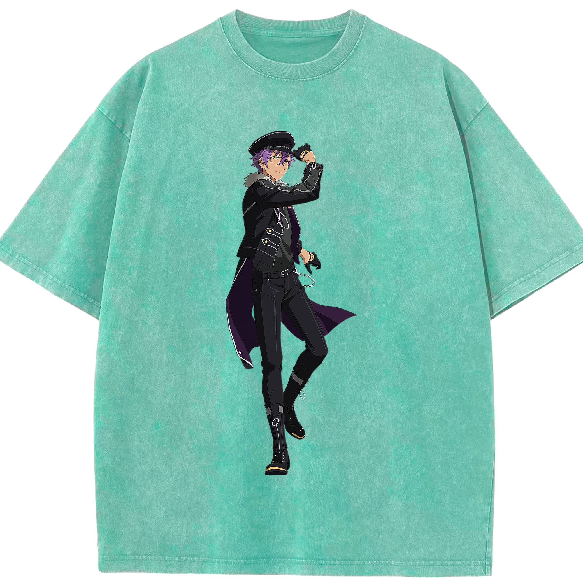 （画像用） あんさんぶるスターズ! Ensemble Stars 綿100% ヴィンテージ風 半袖Tシャツ（フロントプリント）